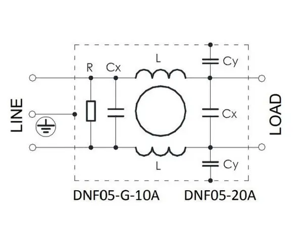 Aerodev DNF05-G 10A Şebeke Emi Filtresi 3
