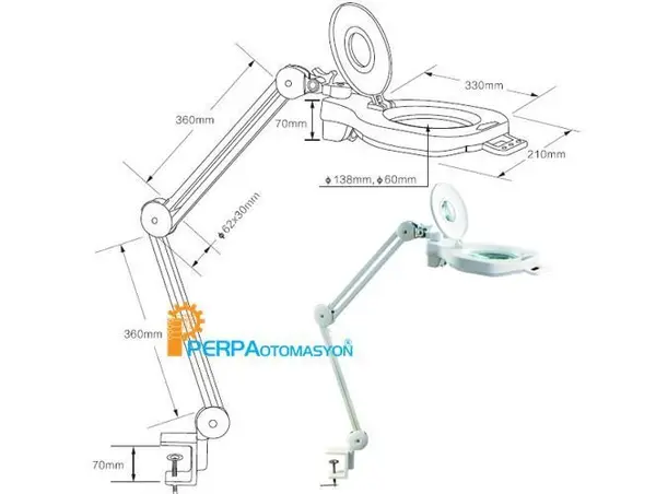 Class MG2815 Led Işıklı 5X Akrobat Büyüteç Mercek 2