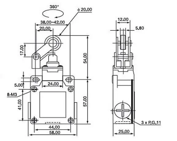 CNTD CSA-012 Ip65 Metal Limit Switch 2