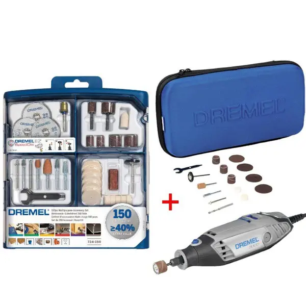 Dremel 3000-15 El Motoru ve S724 150 Parça Aksesuar Seti 1