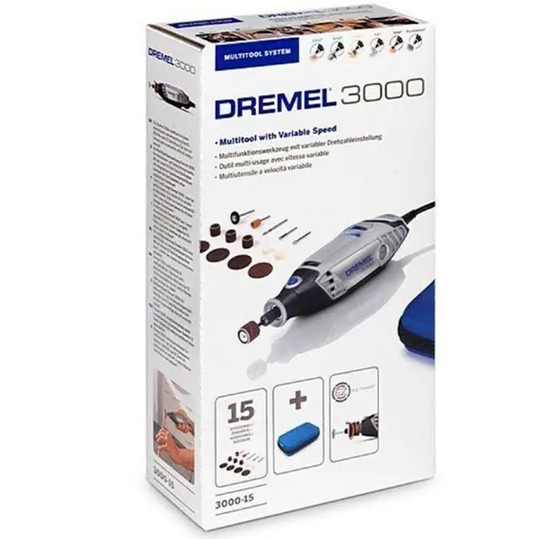 Dremel 3000-15 El Motoru ve S724 150 Parça Aksesuar Seti 3