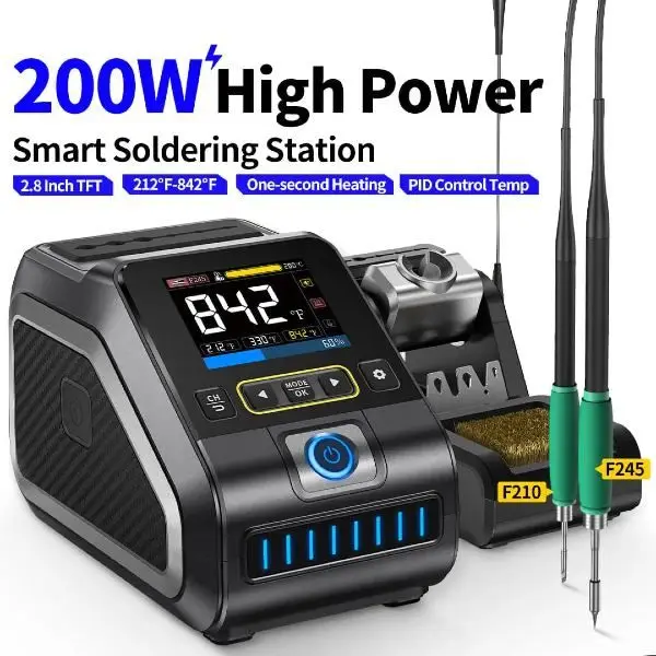 Fnirsi DWS-200 200W Yüksek Güçlü Hassas Havya İstasyonu 2