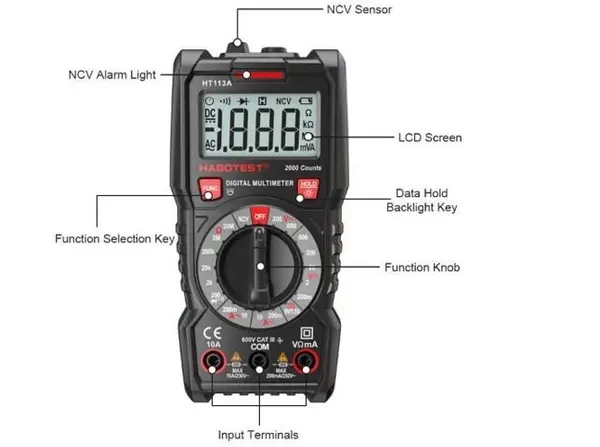 Habotest HT113A Dijital Multimetre Ölçü Aleti 4