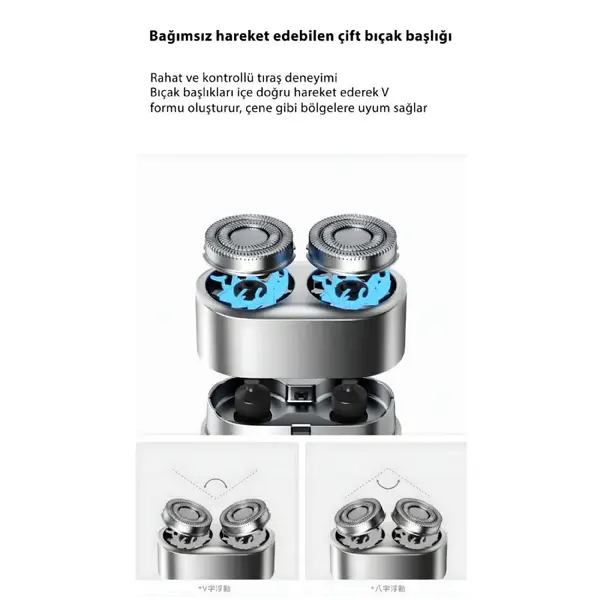 Jx-08 Portable Electric Shaver Traş Makinesi 3