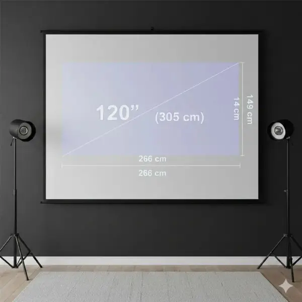 120 inc Projektör Perdesi 4