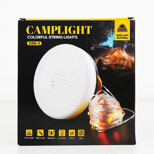 D88-2 Güneş Panelli Renkli Led Lamba 1