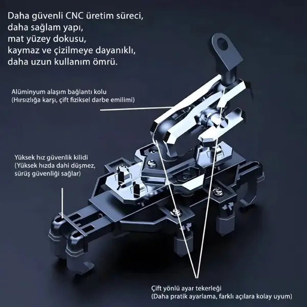 H08 Motorsiklet için Telefon Tutucu 3
