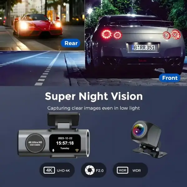 idragon L50 Ultra HD 4K Ön ve Araç içi Araç Kamerası 5