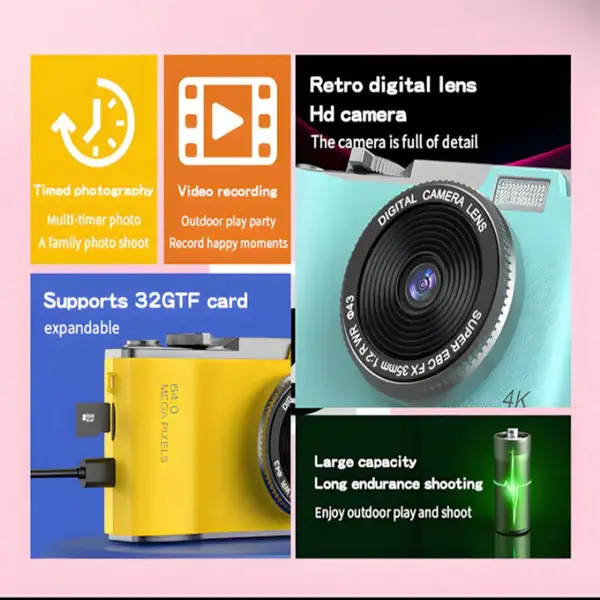 idragon LK-003 Mavi Fotoğraf Makinası 4