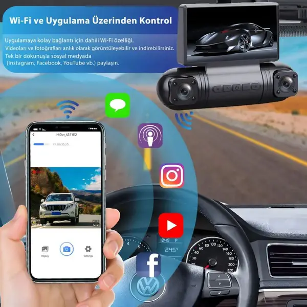 idragon S23Q QUAD HD 2K 4 Kameralı Araç Kamerası 2