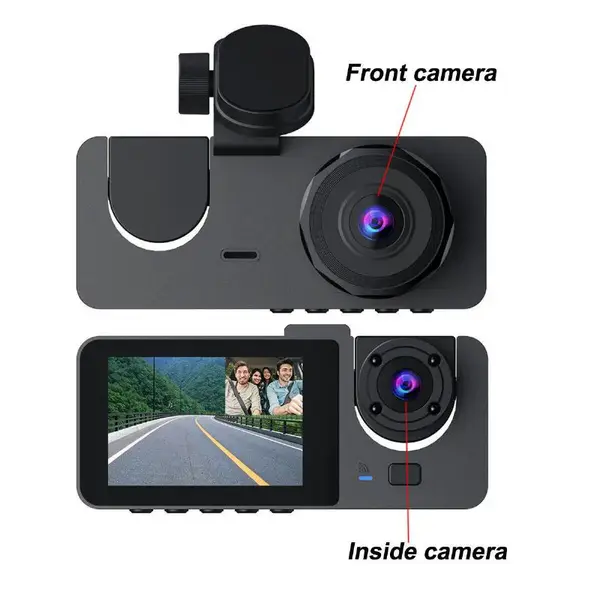 idragon Y15 FHD 1080P Araç için Ekranlı Ön Arka ve Araç içi Araç Kamerası 3