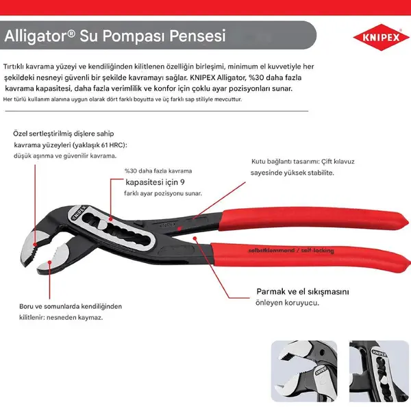 Knipex 88 01 180 Fort Pense Alligator 180mm 2