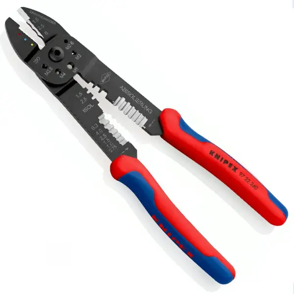 Knipex 97 22 240 Pabuç Sıkma ve Kablo Sıyırma Pensesi 1