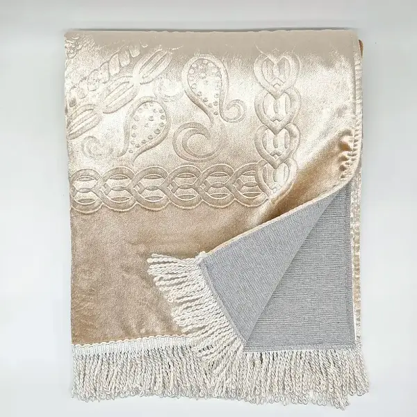 Astarlı Süngerli Kalın Platinyum Seccade 68x115 650 Gr Krem M1 2