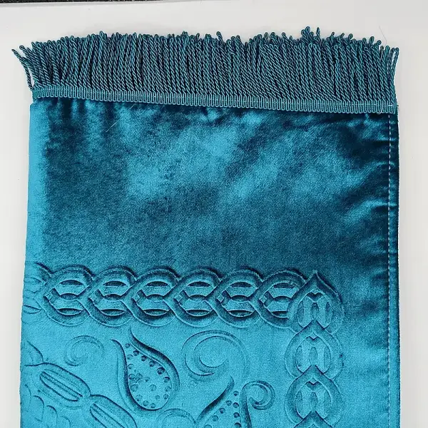 Astarlı Süngerli Kalın Platinyum Seccade 68x115 650 Gr Mavi M1 2