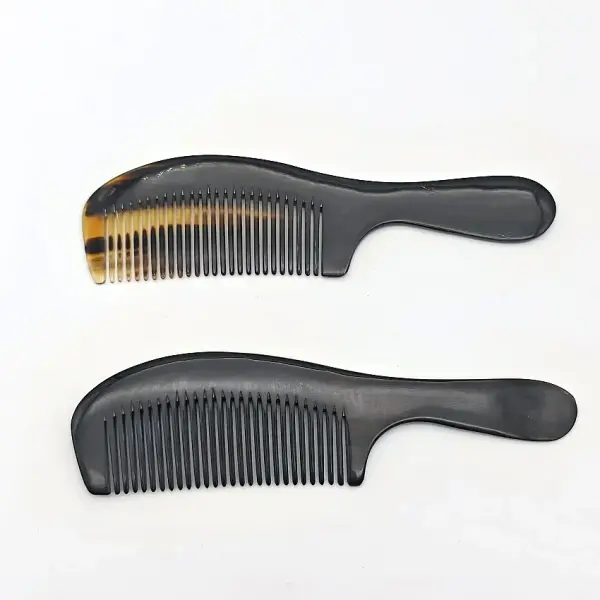 Boynuz Tarak 20 cm Saplı Koyu Renk B7 2