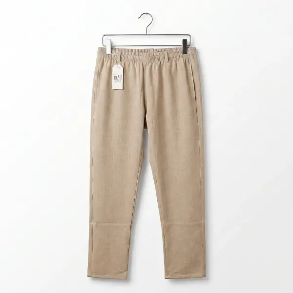 Likralı Yazlık Şalvar Pantolon Krem SFFN 1