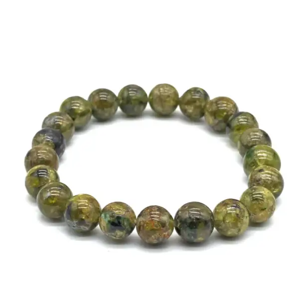 Peridot Küre Kesim Doğal Taş Bileklik – 8 mm K6 2