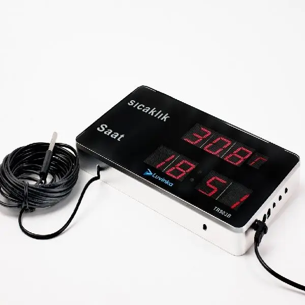 Luvinka TR903B 5m Kablolu Termometre | Saat-Alarm-25cm Ekran 2