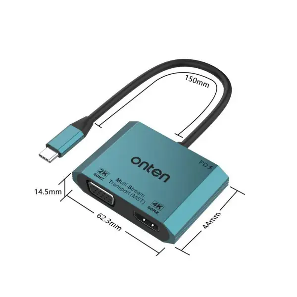 Onten M205 3 in 1 4K 60HZ HDMI 2K 60HZ VGA Adaptör 4