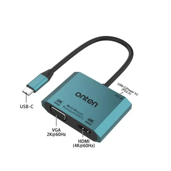 Onten M205 3 in 1 4K 60HZ HDMI 2K 60HZ VGA Adaptör 5