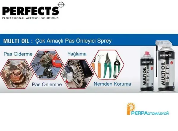 Perfects Multi Oil Çok Amaçlı Pas Önleyici Yağ Spreyi 1 Kutu 12 Adet 3