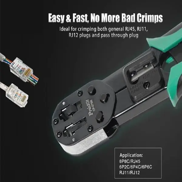 Proskit CP-376N Profesyonel EZ-RJ45 Konnektör Sıkma Pensesi 2