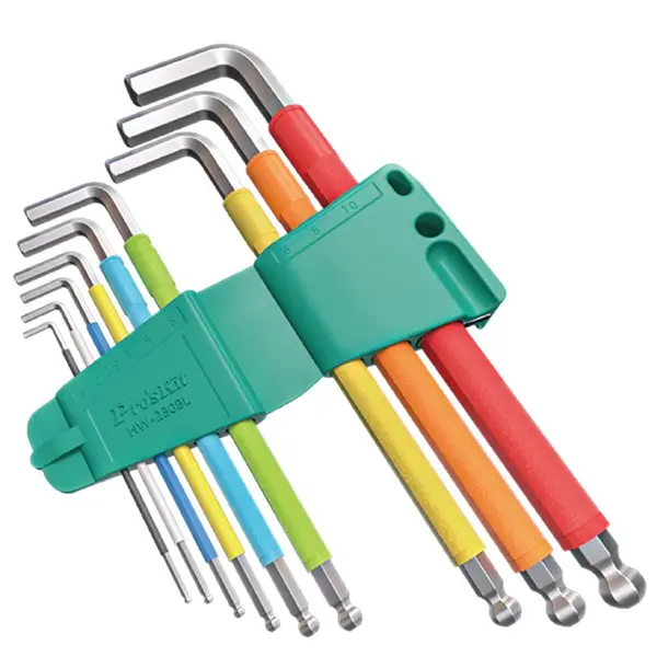 Proskit HW-230BL Uzun Top Başlı Renkli Alyan Anahtar Seti 1