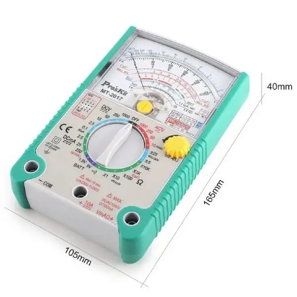 Proskit MT-2017N Korumalı Analog Multimetre Ölçü Aleti 4