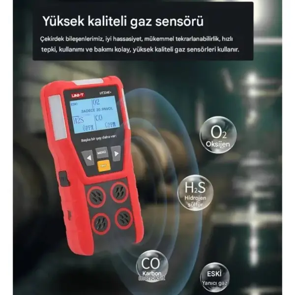 Uni-T UT334E+ Taşınabilir 4'ü 1 Arada Gaz Dedektörü 2