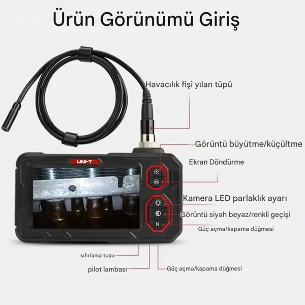 Unit UT667 5M Endüstriyel Boroskop Yılan Kamera 3