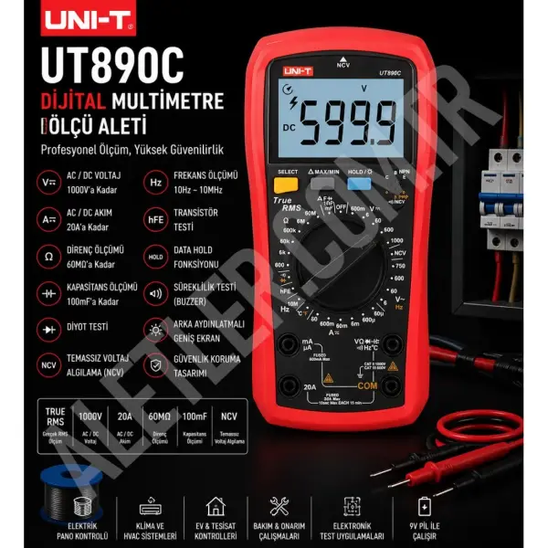 Unit UT890C Dijital Multimetre Ölçü Aleti 2