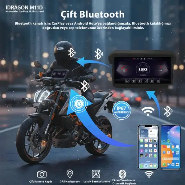 idragon M11D Motor Carplay Monitör ve Kamera 1
